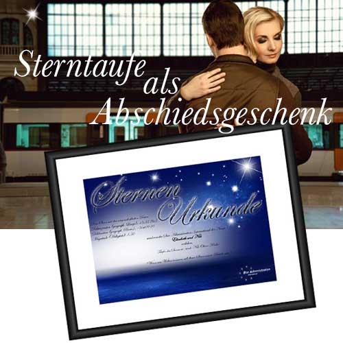 Sterntaufe als Abschiedsgeschenk