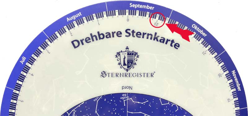 Anleitung Drehbare Sternkarte Anleitung für die drehbare Sternkarte