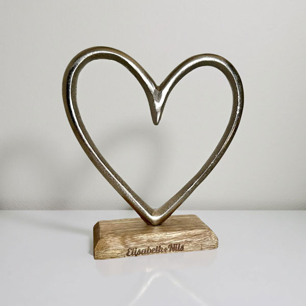 Herz Trophäe mit Gravur – Bild 2