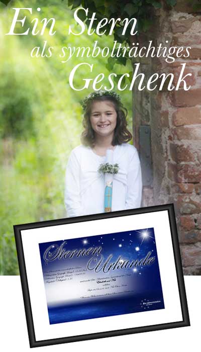 Konfirmationsgeschenk Sterntaufe