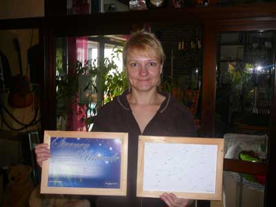 Kundin mit Sterntaufe