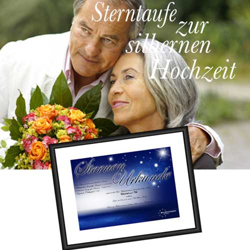 Silberhochzeitsgeschenk Sterntaufe